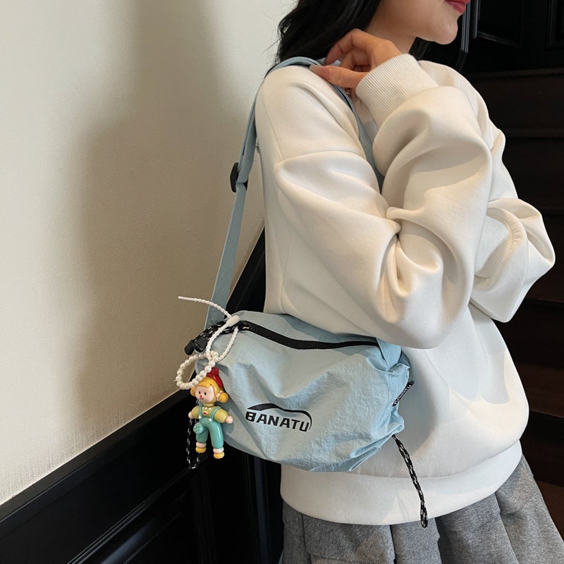Fashion Letter Print Oxford Shoulder Bag - Image 3