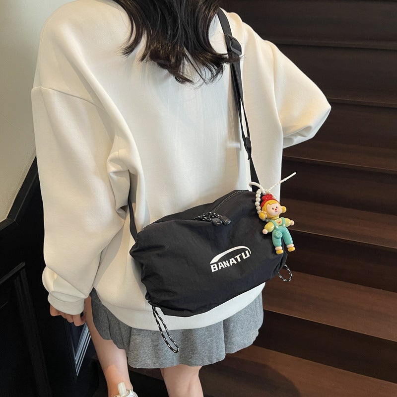 Fashion Letter Print Oxford Shoulder Bag - Image 1