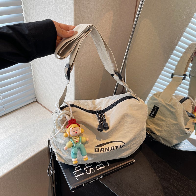 Fashion Letter Print Oxford Shoulder Bag - Image 2
