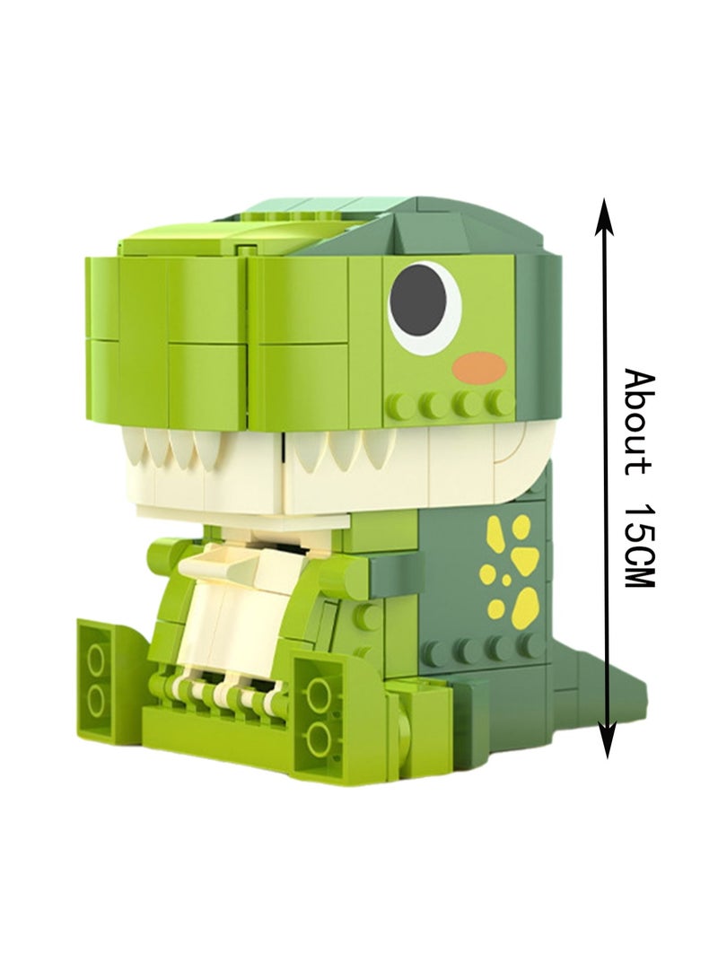 Foodie Tyrannosaurus Rex Storage Box, Desktop Dinosaur Ornaments Building Blocks Toys, Children'S Educational Assembly Model Gifts - Image 3
