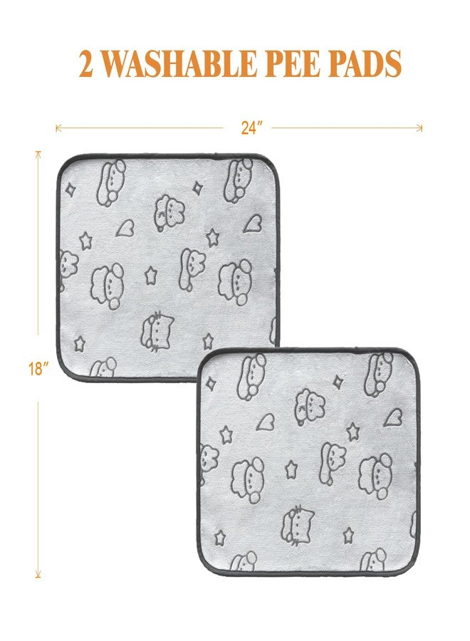 Qeils Reusable Puppy Pads, 2 Pack Washable Pee Pads for Dogs, Waterproof Non Slip Wee Wee pad, Absorbent and Leakproof Training Mats for Potty, Crate, Playpen, Bed, Sofa, 18"x 24" - Image 5