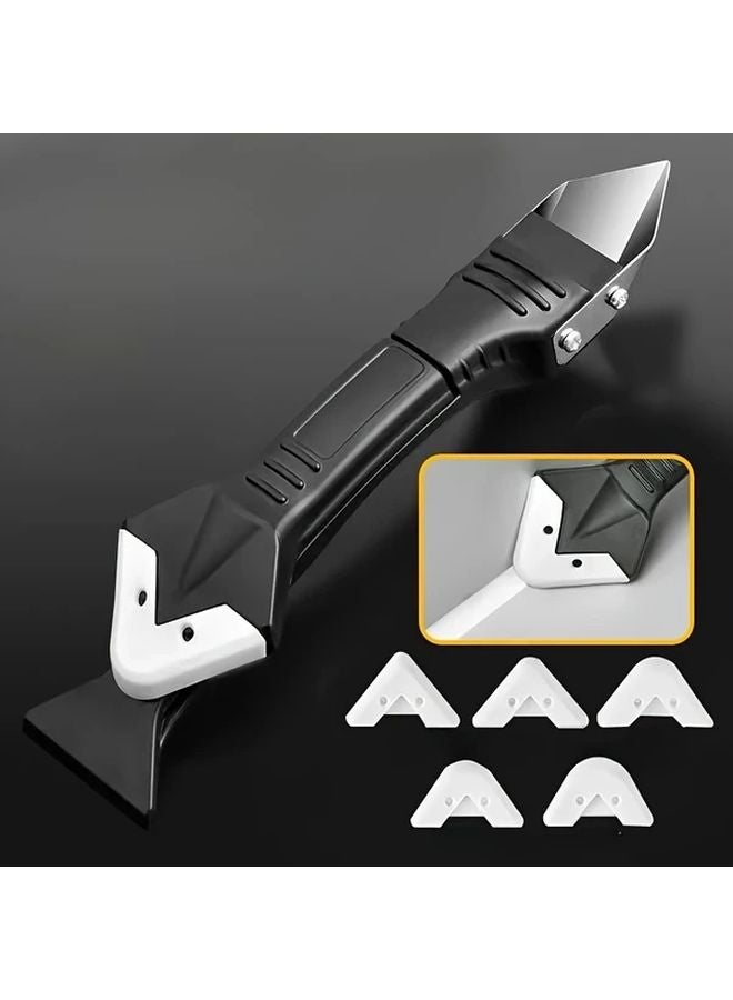 Black 5 In 1 Multi Functional Silicone Scraper And Glue Remover Tool - Image 1