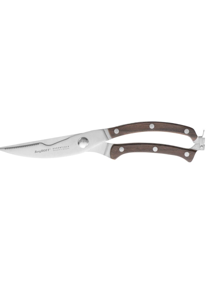Berghoff - BergHOFF Essentials Stainless Steel Poultry Shears, Wooden Handel, Limited Lifetime Warranty, 24.8 x 5.1 x 1.3 Cm - Image 1