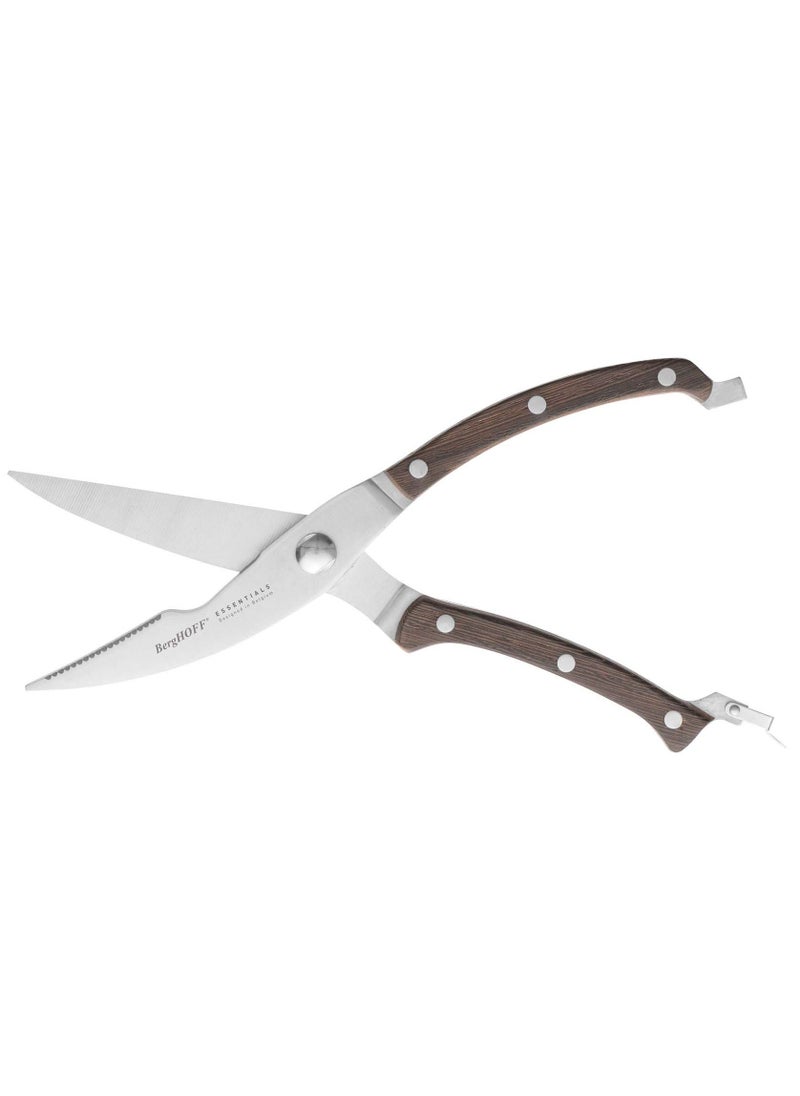 Berghoff - BergHOFF Essentials Stainless Steel Poultry Shears, Wooden Handel, Limited Lifetime Warranty, 24.8 x 5.1 x 1.3 Cm - Image 1