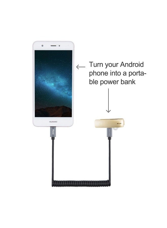 CableCreation Micro USB to Micro USB Coiled Cable 0.56ft to 4ft, Coiled Micro OTG Cable with Gold Plated Connector Aluminium Shell Works for Raspberry Pi Zero, Smart Phones, DJI Remote, Black - Image 3