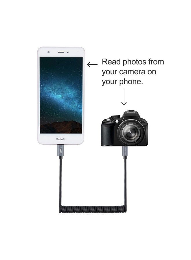 CableCreation Micro USB to Micro USB Coiled Cable 0.56ft to 4ft, Coiled Micro OTG Cable with Gold Plated Connector Aluminium Shell Works for Raspberry Pi Zero, Smart Phones, DJI Remote, Black - Image 5