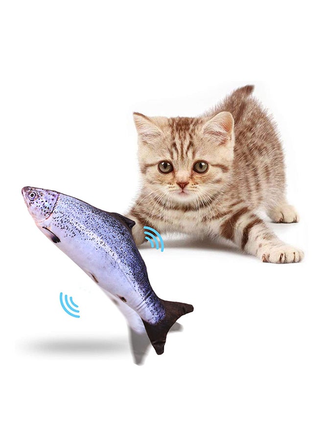 Simulation Fish Toy Salmon With Zipper Multicolour 30cm - Image 1