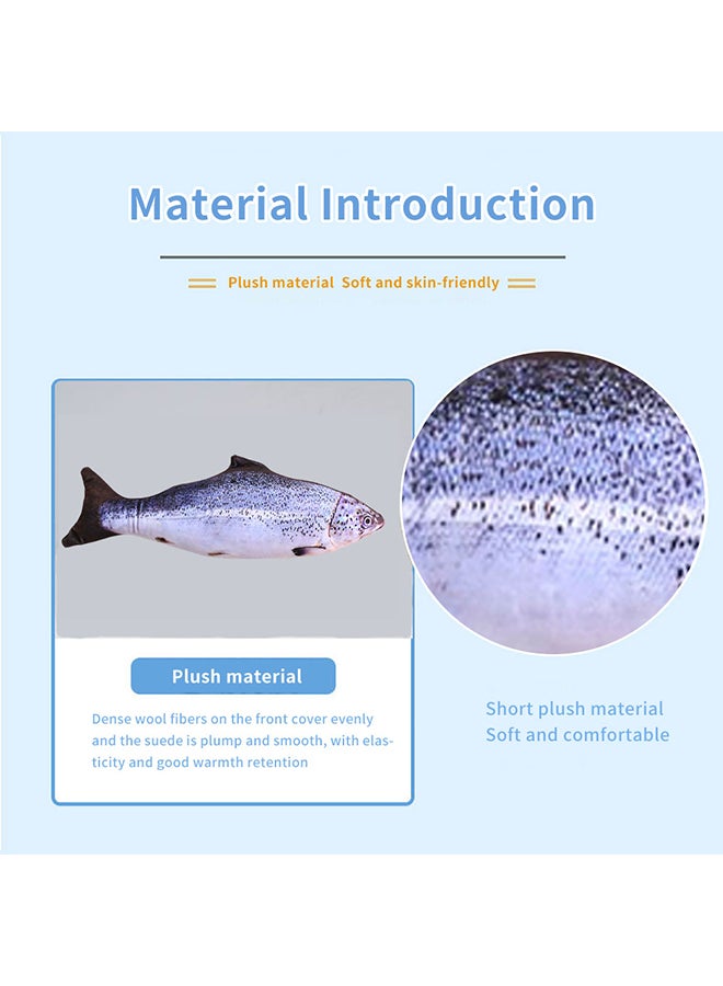 Simulation Fish Toy Salmon With Zipper Multicolour 30cm - Image 5