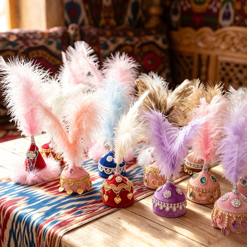 قبعة شينجيانغ العرقية على شكل خروف دمية قطيفة - Image 1