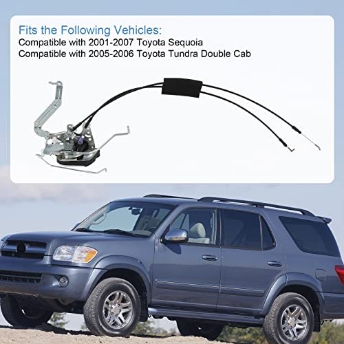 DICMIC قفل باب السائق الأيسر الأمامي DICMIC متوافق مع تويوتا سيكويا 2001-2007 وتويوتا توندر 2005-2006 كاب مزدوج استبدال# 69304-0C010 - Image 4