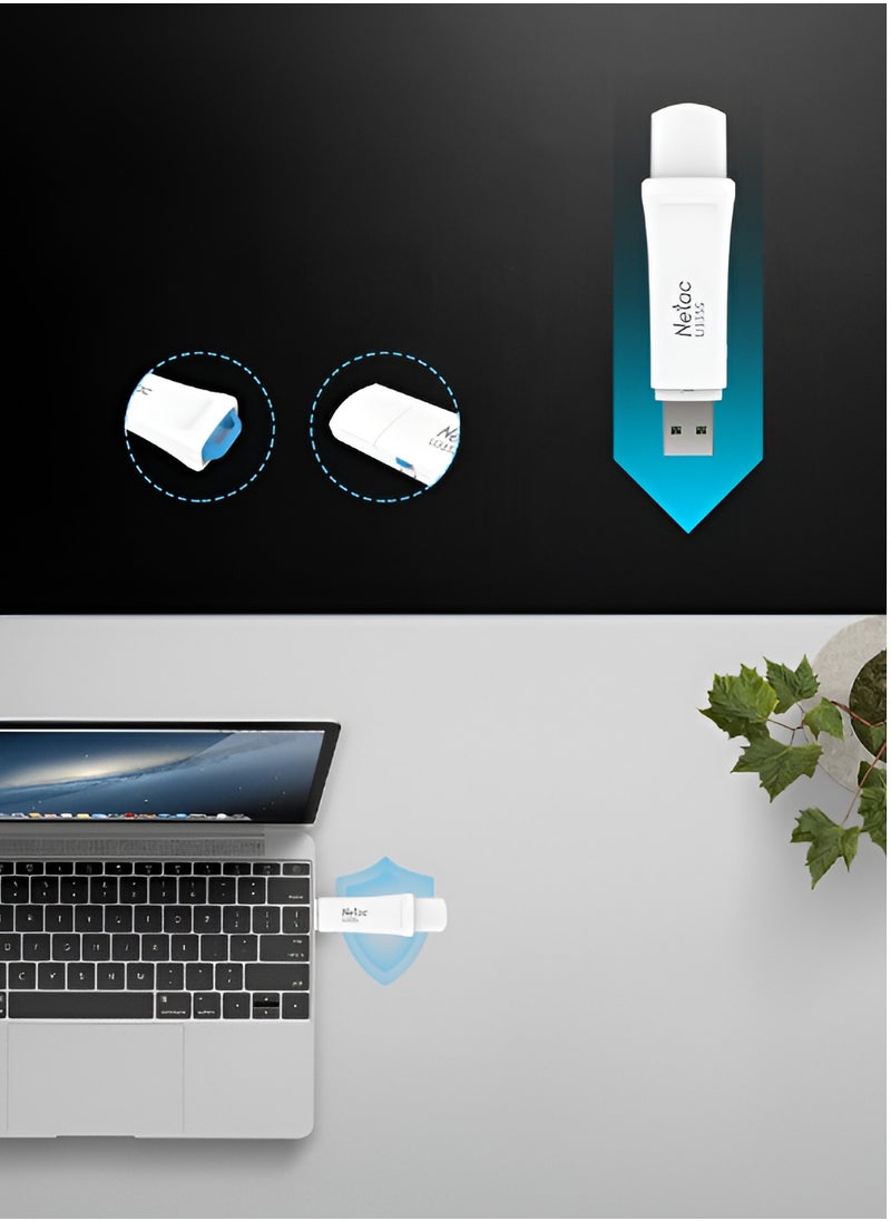 Netac - 32GB USB Flash Drive, 3.0 USB Memory Stick Thumb Drive Jump Drive, Portable Write Protected USB Flash Drive, Durable ABS Housing Body U Drive, (32GB) - Image 1