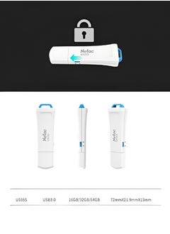 Netac 32GB USB Flash Drive, 3.0 USB Memory Stick Thumb Drive Jump Drive, Portable Write Protected USB Flash Drive, Durable ABS Housing Body U Drive, (32GB)  - Image 4