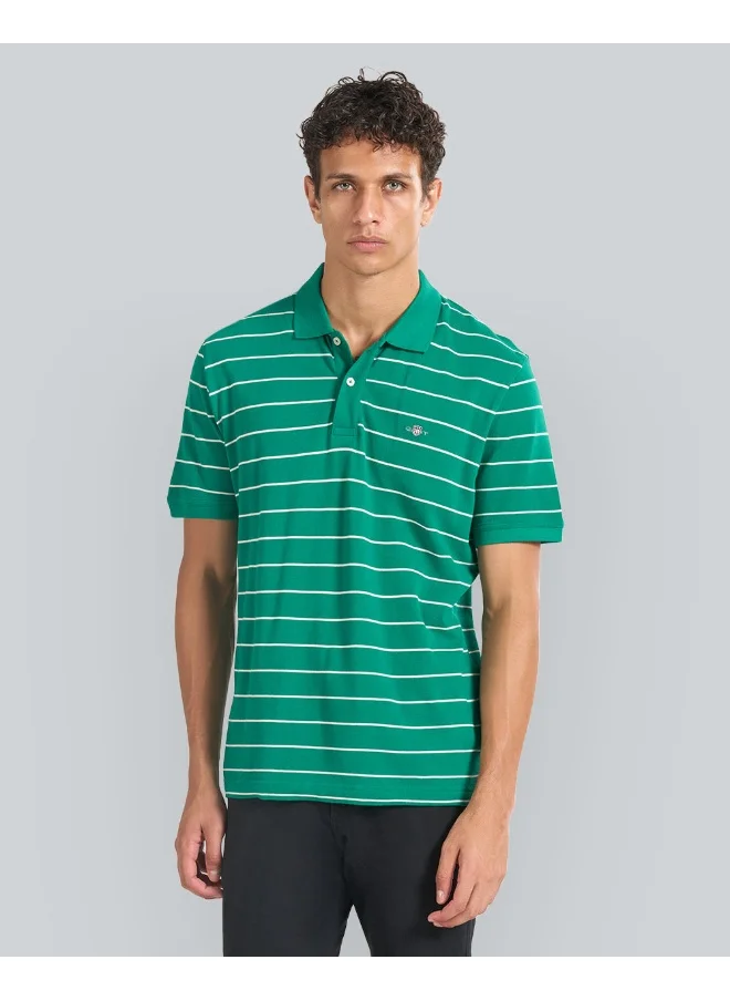 غانت Gant Striped Short Sleeve Polo For Men (Red & White)