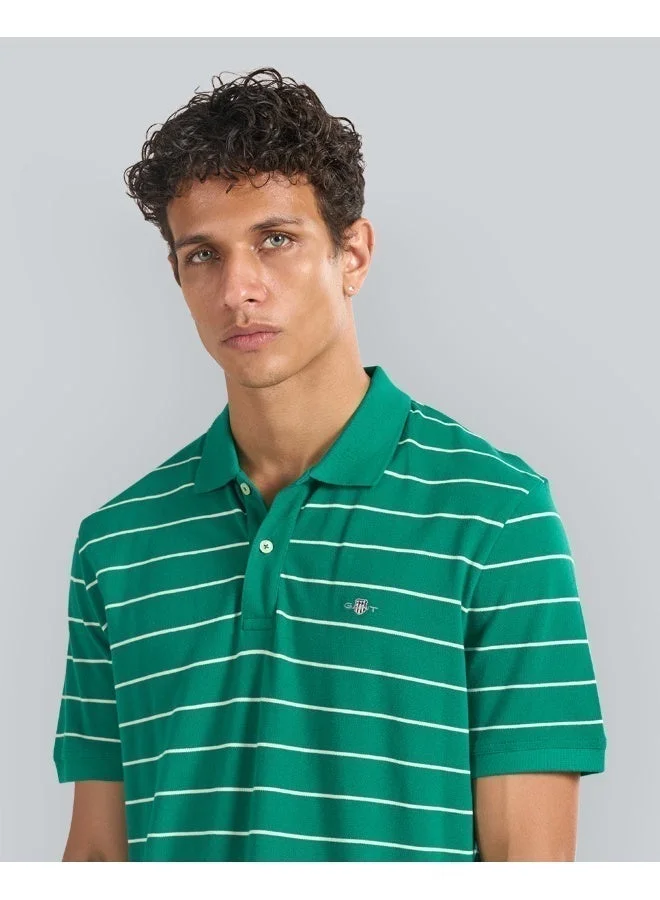 GANT Gant Striped Short Sleeve Polo For Men (Red & White)