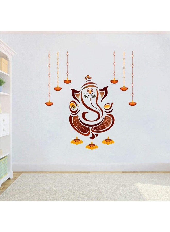 StickMe 'Shree Ganesh - Ganesha - Ganpathi Colourful Vinyl Wall Sticker' -SM1046 (Multicolour - 85cm X 80 cm ) - Image 3