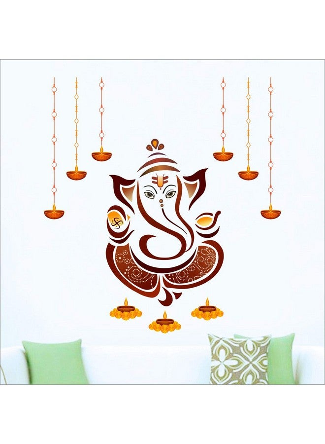 StickMe 'Shree Ganesh - Ganesha - Ganpathi Colourful Vinyl Wall Sticker' -SM1046 (Multicolour - 85cm X 80 cm ) - Image 1