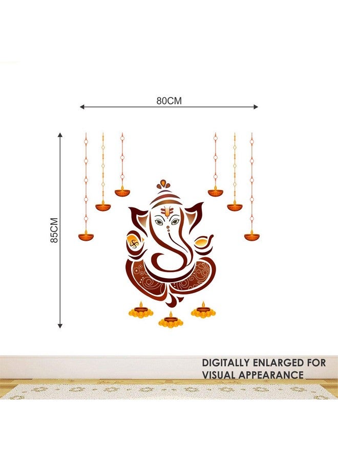 StickMe 'Shree Ganesh - Ganesha - Ganpathi Colourful Vinyl Wall Sticker' -SM1046 (Multicolour - 85cm X 80 cm ) - Image 4