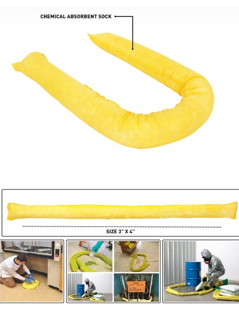 Vaultex U SHAPE Chemical Absorbent Pillow-Yellow  - Image 2