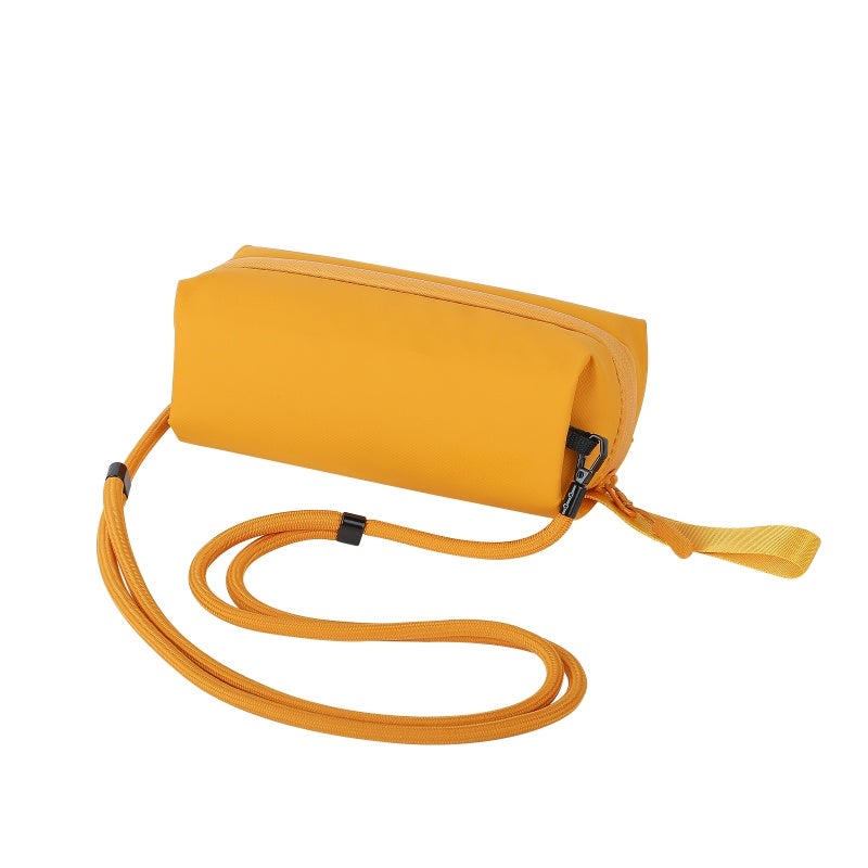 Action Camera Case: Yellow Water-resistant Soft Lining Storage Bag - Large-capacity Transformable Crossbody Bag for Outdoor Photography, Travel and Daily Use - Image 1