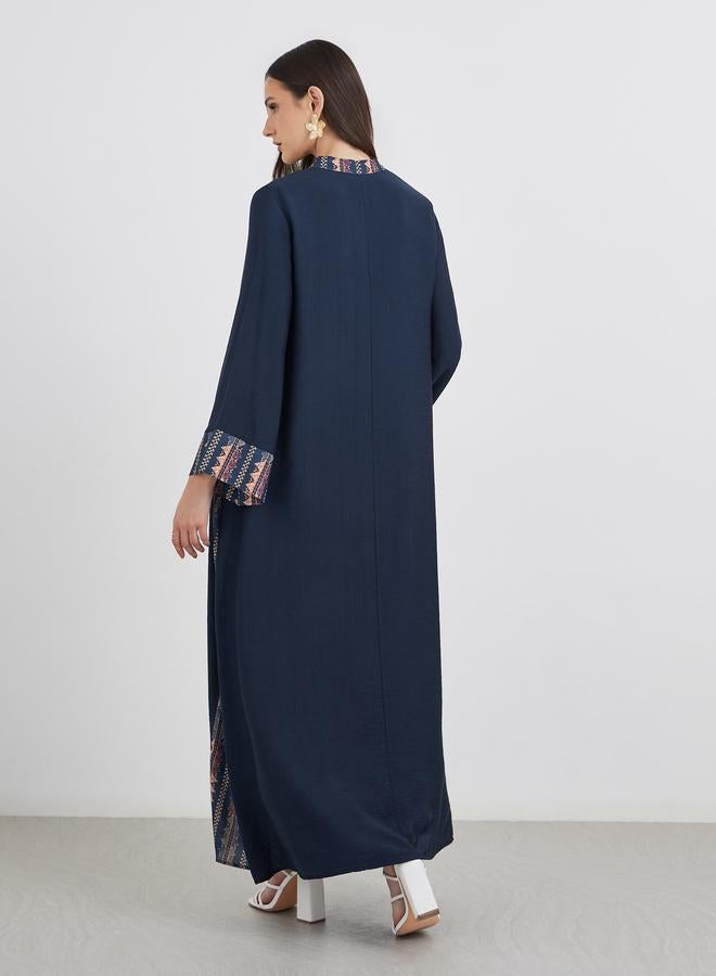 Styli Embroidered Jalabiya with Tassel Trim - Image 5