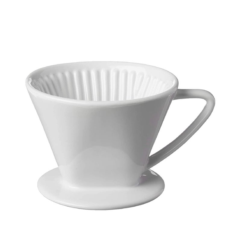 Cilio Porcelain Coffee Filter/Holder Pour-Over, 2/Small, White - Image 1