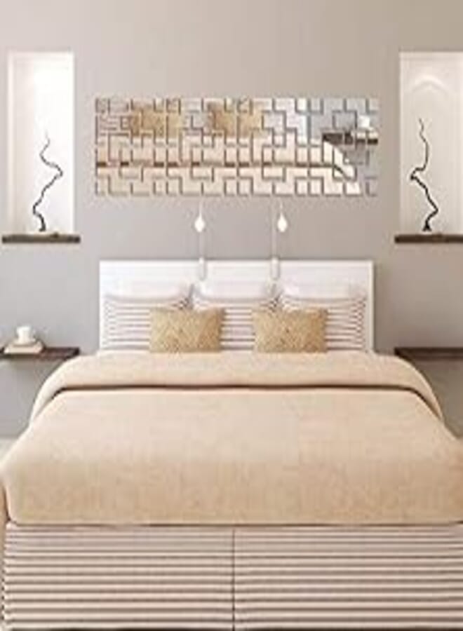 OR Silver Acrlyic Mirror Sticker Removable Wall Sticker 