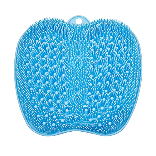 BESKAR Larger Foot Scrubber Mat with NonSlip Suction Cups Cleans Smooths Exfoliates Massages Without Bending Circulation Soothes Tired Feet Great for Shower or Bathtub