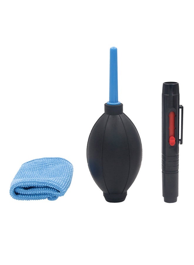 NIBEMINENT 3-In-1 Lens And Camera Cleaning Kit Black/Blue