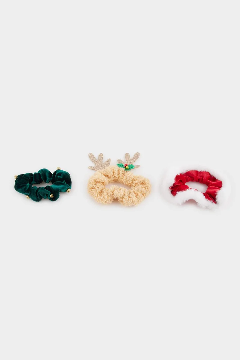 ديفاكتو Woman 3 piece Christmas Themed Hair Ties