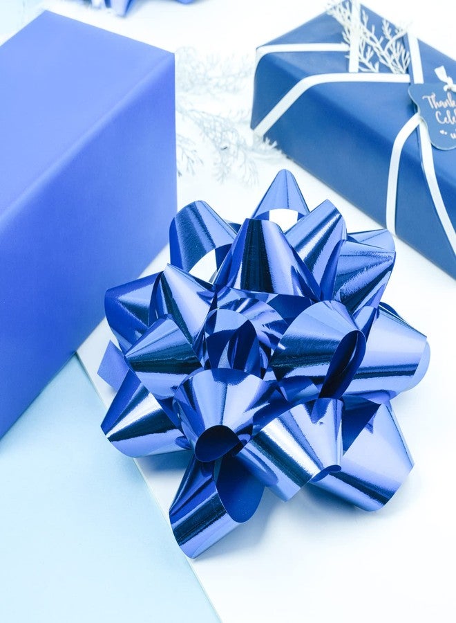 WRAPAHOLIC 9” Gift Bow - 1 Bow - Royal Blue Design Perfect for Birthday, Holiday, Party Favors Decorations - Image 4