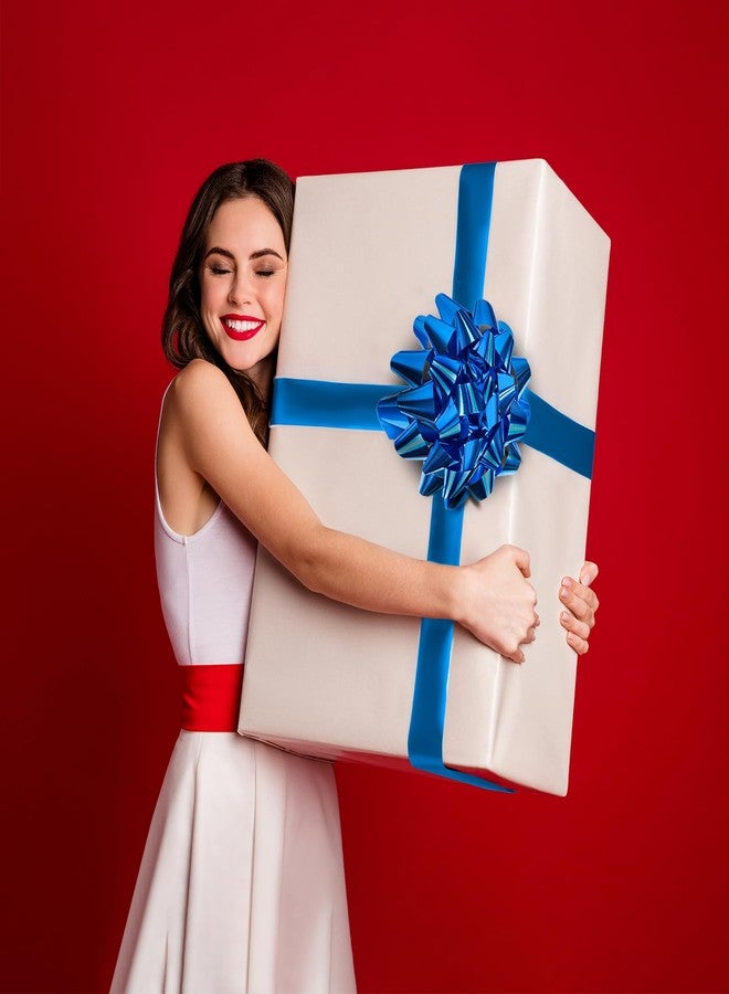 WRAPAHOLIC 9” Gift Bow - 1 Bow - Royal Blue Design Perfect for Birthday, Holiday, Party Favors Decorations - Image 5