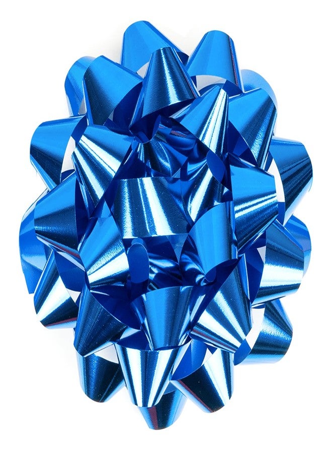 WRAPAHOLIC 9” Gift Bow - 1 Bow - Royal Blue Design Perfect for Birthday, Holiday, Party Favors Decorations - Image 1