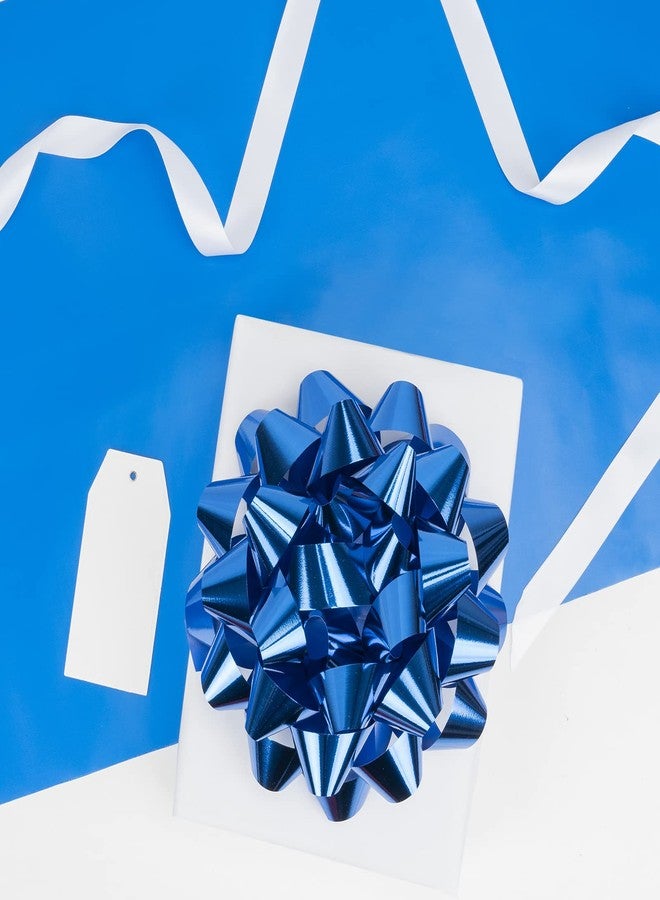 WRAPAHOLIC 9” Gift Bow - 1 Bow - Royal Blue Design Perfect for Birthday, Holiday, Party Favors Decorations - Image 3