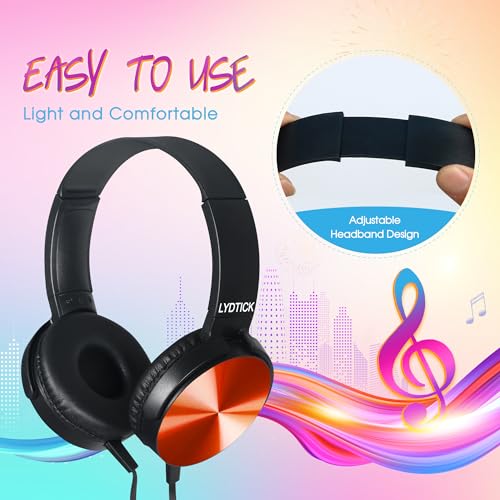 LYDTICK 10 Pack Kids Headphones Bulk for School Classroom, Over-Ear Headphones Wired School Supplies for Kids Students Teachers, 3.5mm Jack(Multicolor) - Image 4
