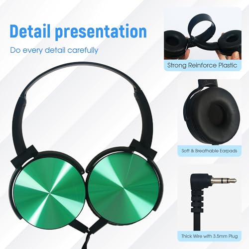 LYDTICK 10 Pack Kids Headphones Bulk for School Classroom, Over-Ear Headphones Wired School Supplies for Kids Students Teachers, 3.5mm Jack(Multicolor) - Image 3