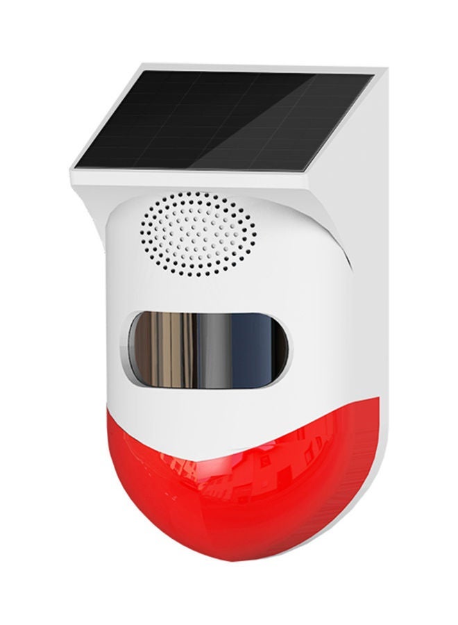 NIBEMINENT Tuya Solar Power Wireless Infrared Motion Sensor Detector Red/White  - Image 1