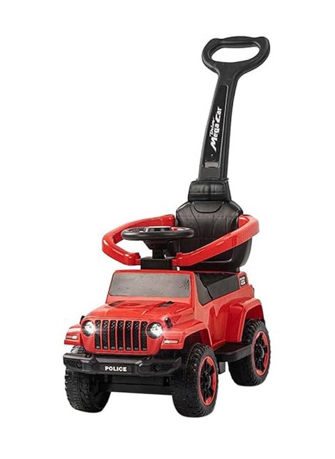3 in 1 Ride on Car for Kids, Ride on Kids Car with Music and Lights, Kids Ride on Push Car With Safety Bar & Push Handle, Push Ride on Car for Kids 1 to 3 Years, Push Car for Toddlers, Red