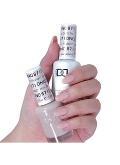 DAISY DND DND Gel Polish Set, Sheer Collection, UV/LED Gel Polish and Air Dry Nail Lacquer, Matching Chip-Free Polish Duo, 871 How Do U Neutral?, 0.5 Fl Oz  - Image 2