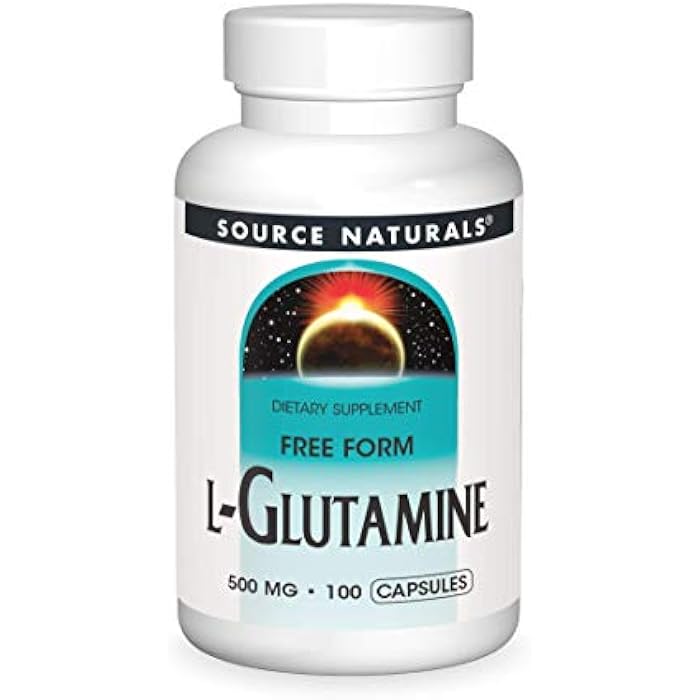 Source Naturals Free FormL-Glutamine 500 mg -100 Capsules - Image 1