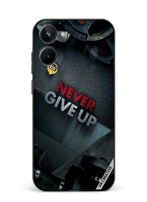 Protective Case Cover For Realme 10 Never Give Up Design Multicolour