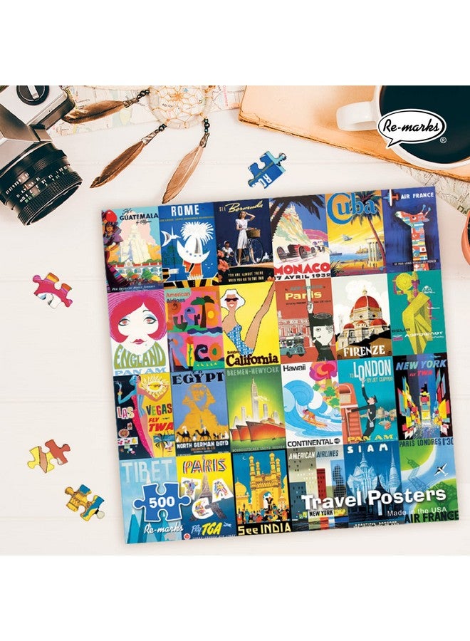 Re-marks Travel Posters, Poster Puzzle, 500-Piece Jigsaw Puzzle for All Ages - Image 5