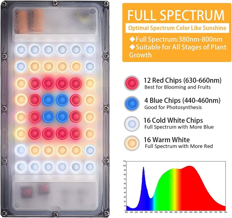 LBW Grow Light with Stand, Full Spectrum LED Floor Plant Light for Indoor Plants, Grow Lamp with On/Off Switch, Adjustable Tripod Stand 15-48 inches - Image 5