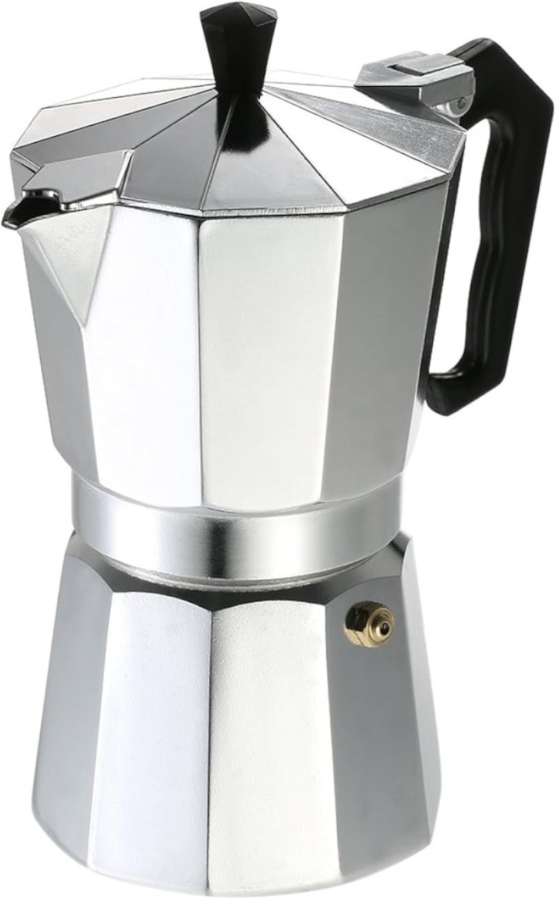 Goolsky 3-Cup Aluminum Espresso Percolator Coffee Stovetop Maker Mocha Pot for Use on Cooker Gas Stove Electrothermal Furnace