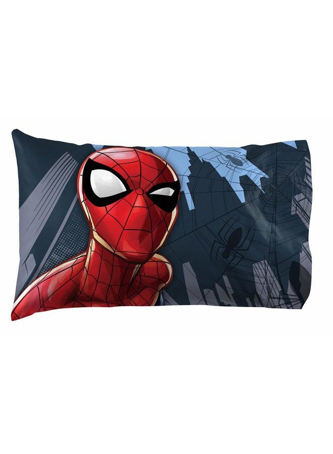 Jay Franco Marvel Spiderman Crawl Twin Sheet Set - 3 Piece Set Super Soft and Cozy Kid s Bedding - Fade Resistant Microfiber Sheets (Official Marvel Product) - Image 2