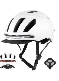 Smart bicycle helmet, takeaway helmet, with USB charging tail lights, detachable sun visor and lining, suitable for adult men and women's bicycles, skateboards, roller motorcycles, commuting, white - pzsku/Z2F2B96C9EB7454496B6DZ/45/_/1728697679/a3688566-b3c5-48f8-a4ca-9872459e366f