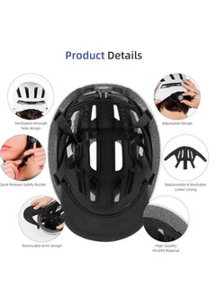 Smart bicycle helmet, takeaway helmet, with USB charging tail lights, detachable sun visor and lining, suitable for adult men and women's bicycles, skateboards, roller motorcycles, commuting, white - pzsku/Z2F2B96C9EB7454496B6DZ/45/_/1728697684/129062d3-d4dc-42e2-9bc7-33fbcf5e5820