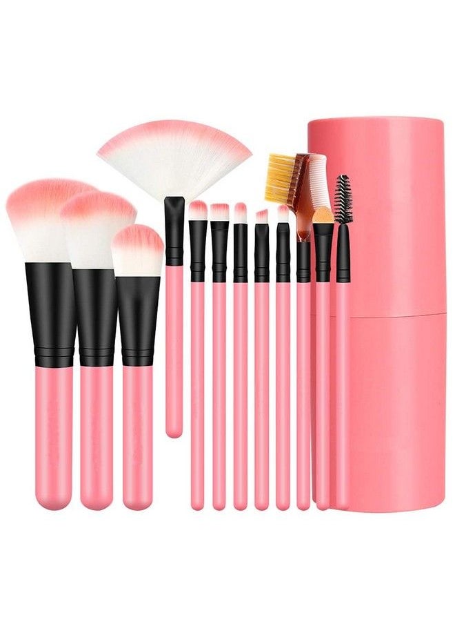 HUDACRUSH - Beauty Professional Luxury Makeup Brush Set With Storage Box 12 Piece Pink Brushes Makeup Kit For Girls - Image 1