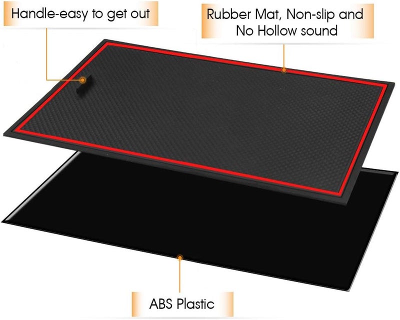 ROCCS Secret Compartment Cover Center Console Organizer Tray Hidden Plate for 2014-2018 GMC Sierra 1500 2500HD 3500HD Denali Chevy Chevrolet Silverado - Image 4