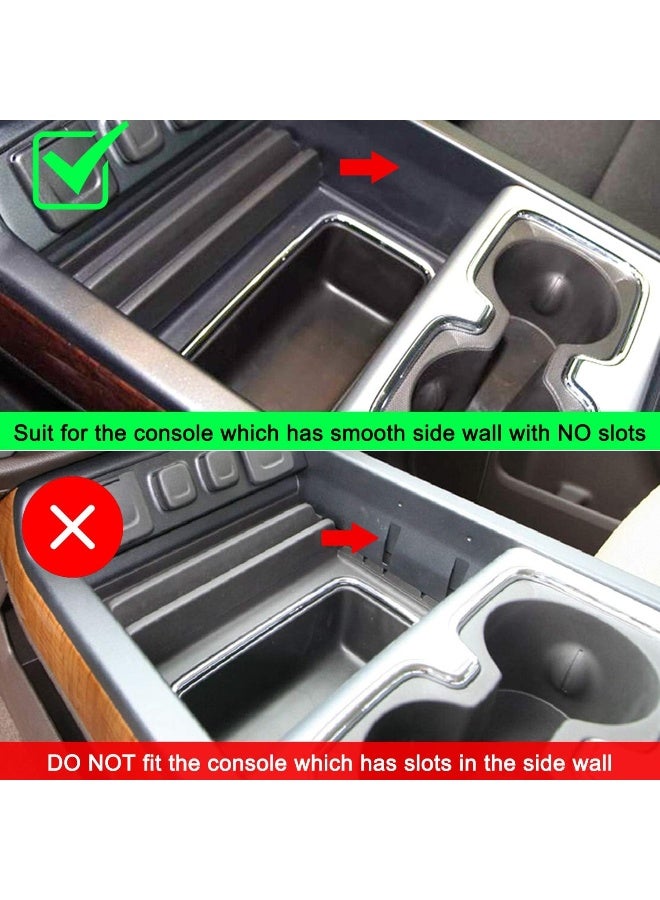 ROCCS Secret Compartment Cover Center Console Organizer Tray Hidden Plate for 2014-2018 GMC Sierra 1500 2500HD 3500HD Denali Chevy Chevrolet Silverado - Image 2