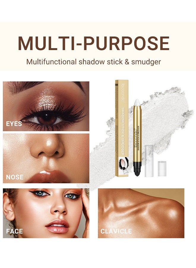 ibcccndc - Eyeshadow Stick Double End Metallic Shimmer Highlighting Soft Pigmented Shiny Waterproof Longlasting Eye Shadow Pencil for Women - Image 1